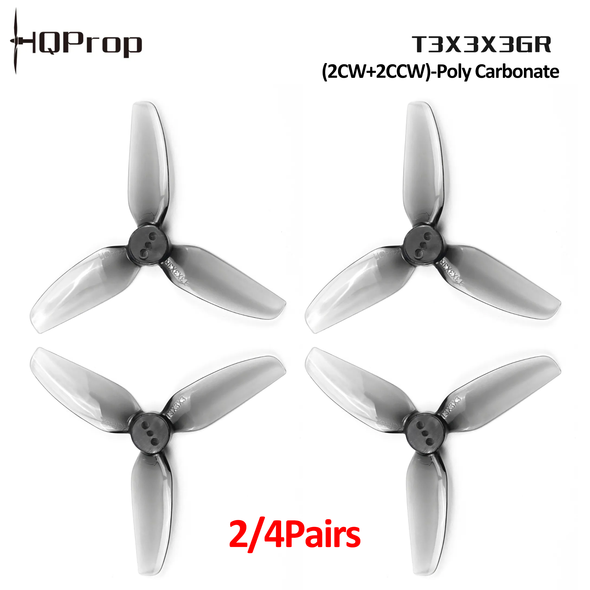 2/4 pares de hélices HQProp T3 - Rc Helicopter Blade reseña y precio